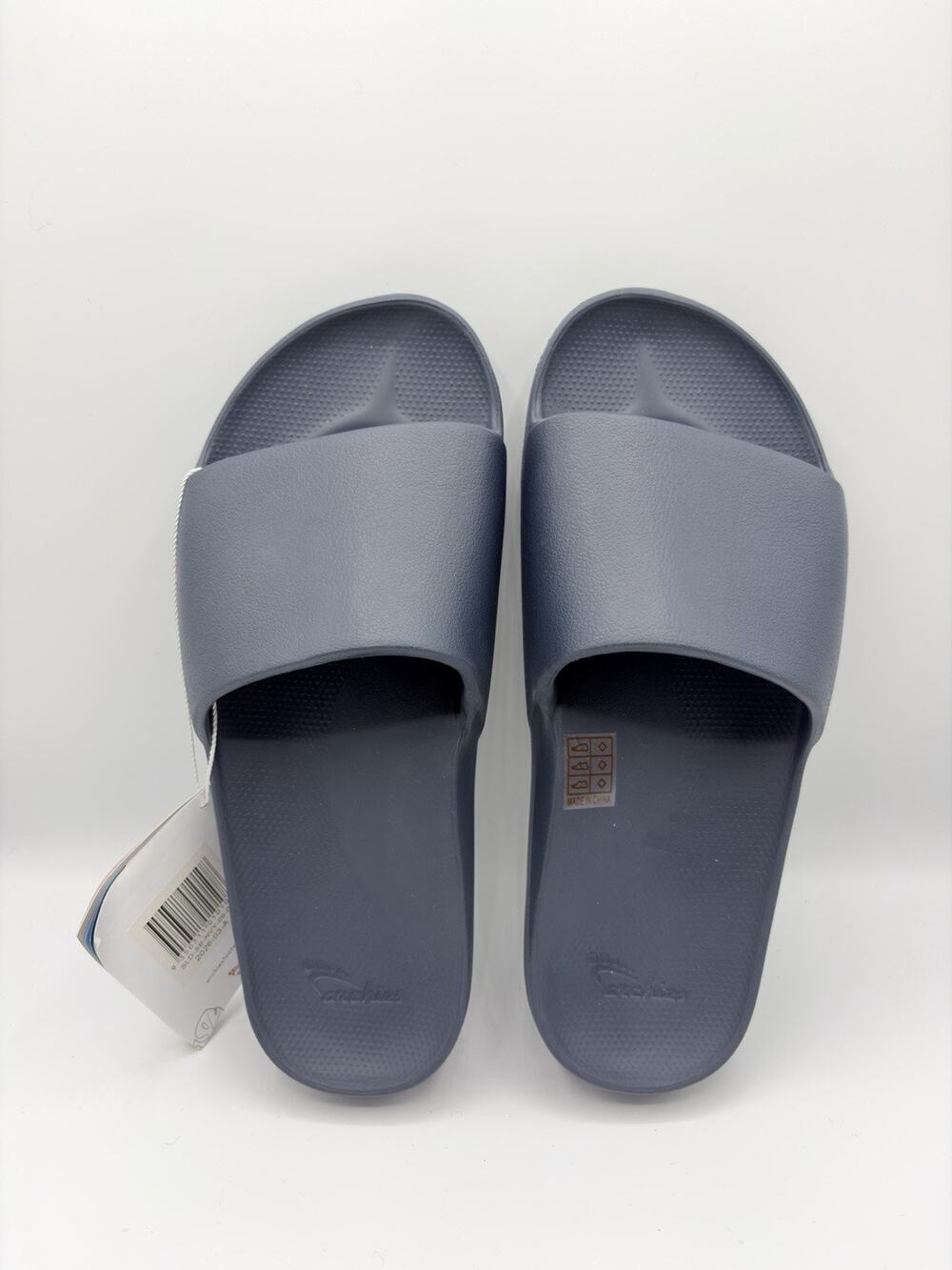 Archies Slides Sandals Unisex Sz M 9 W 10 Navy Blue Arch Support Therapy NWT